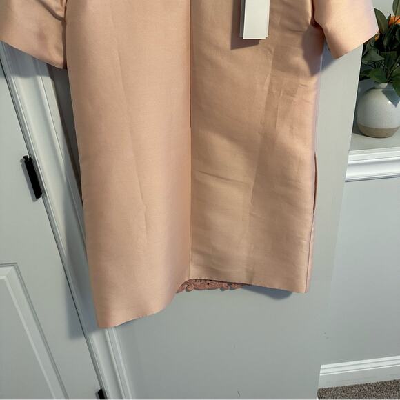 NWT Stella McCartney Pink Cotton Silk Lace Embroidered Shift Mini Dress 42 M - Picture 9 of 16